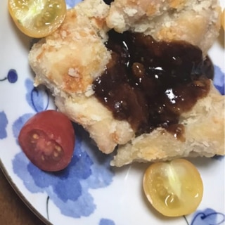 居酒屋風おつまみ！鶏の唐揚げ中華風ソースがけ